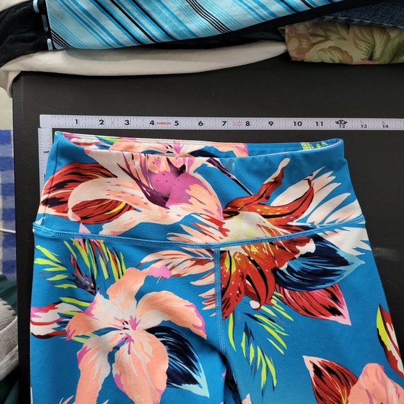 Fila Sport Womens Tropical Floral Activewear Leggings Size Small Athletic Active - Picture 6 of 11